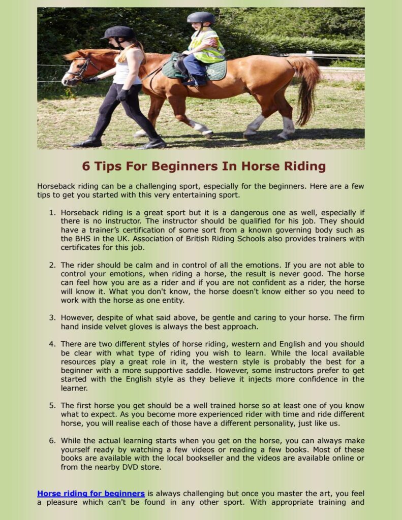 10 Essential Tips for Horseback Riding Beginners