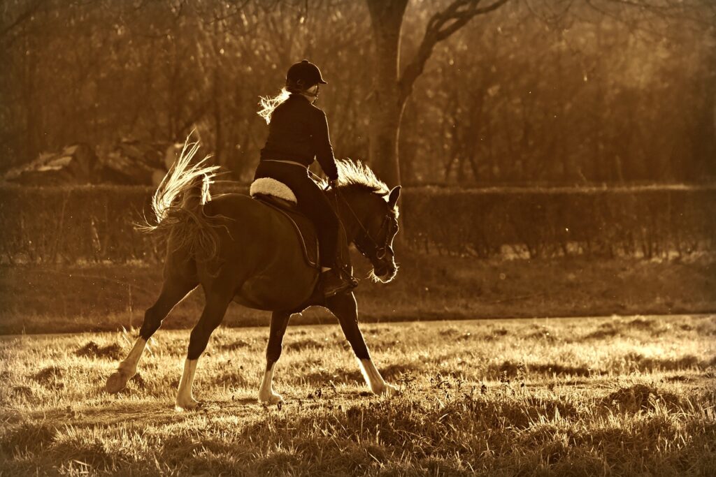 The Serenity of Horseback Riding in Spring